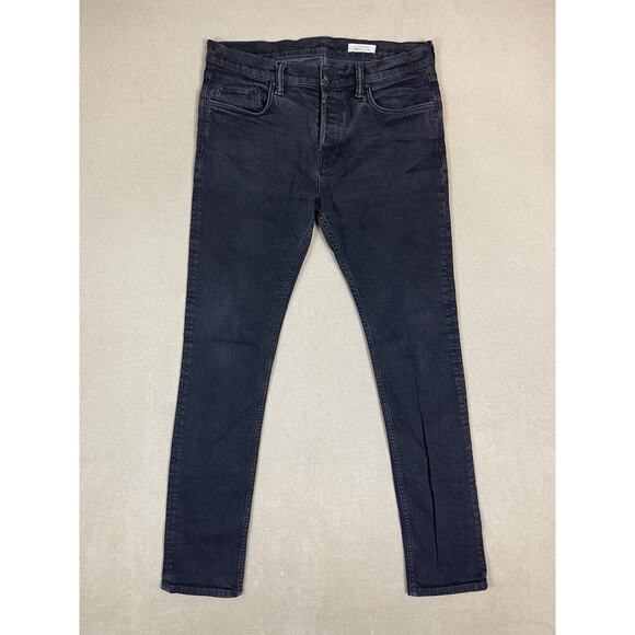 Allsaints Jeans‎ Mens 32 Black Crow Cigarette Skinny Stretch Designer Slim Fit - Picture 1 of 14